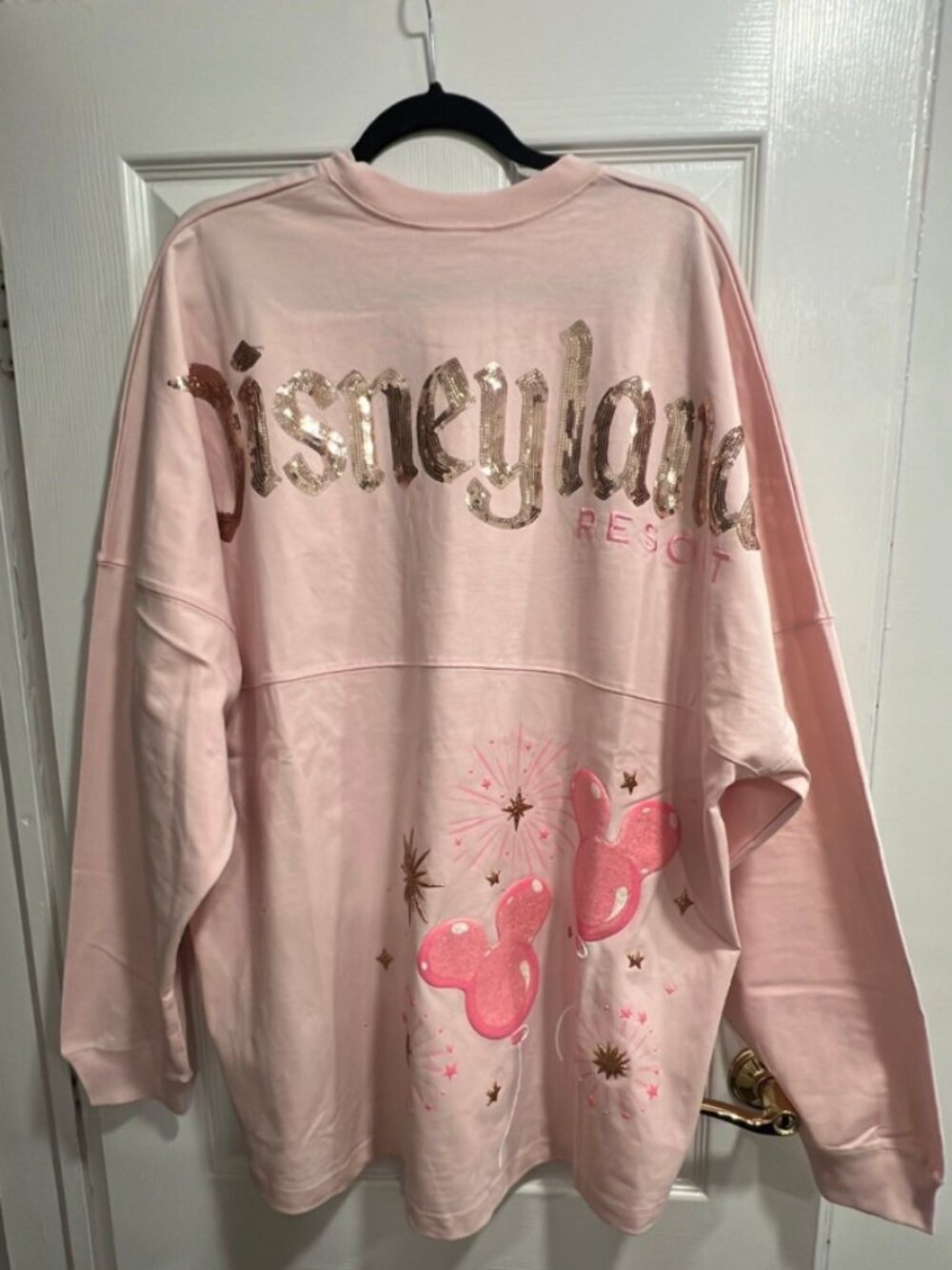 Disney Parks Disneyland Pink Sequin Balloon Spirit Jersey